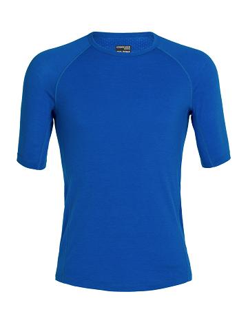 Lazurite Men's Icebreaker BodyfitZone™ Merino 150 Zone Short Sleeve Crewe Thermal Top Base Layers | USA 1333OKIR